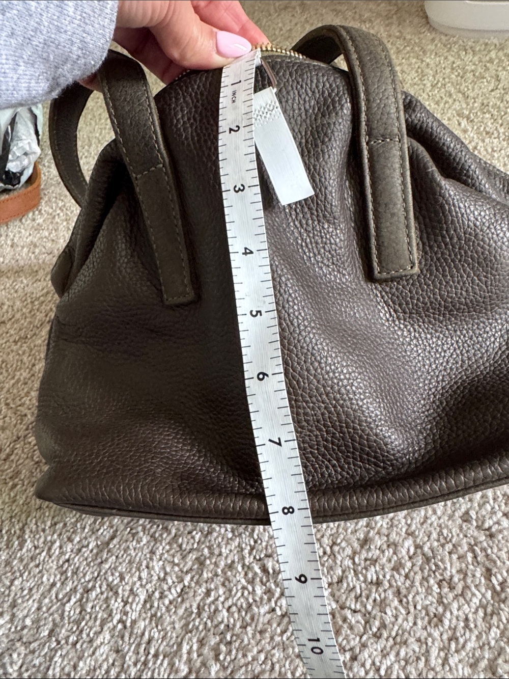 Parker Clay olive green leather bag - Picture 7 of 7
